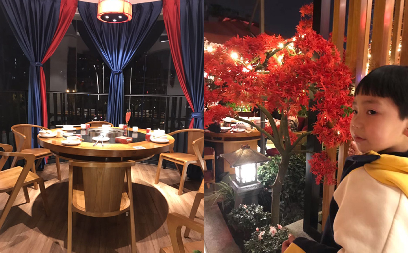 蜀鎮鮮貨火鍋露天用餐區