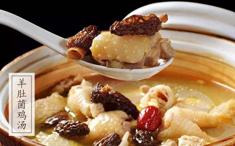 羊肚菌燉雞圖片