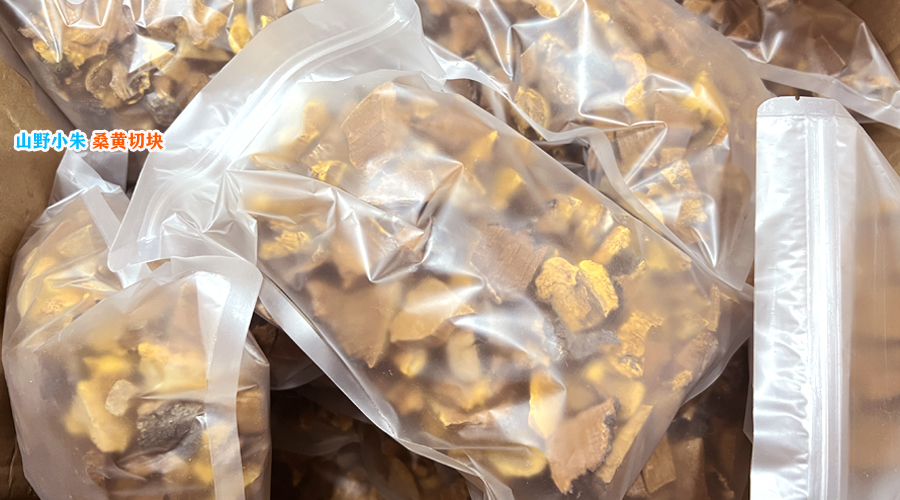 山野小朱桑樹桑黃切塊圖片