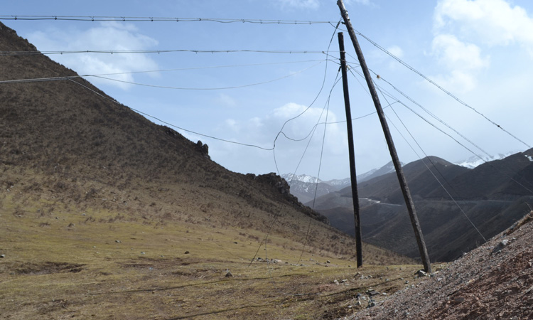 遠(yuǎn)處的雪山就是蟲草生長(zhǎng)的地方